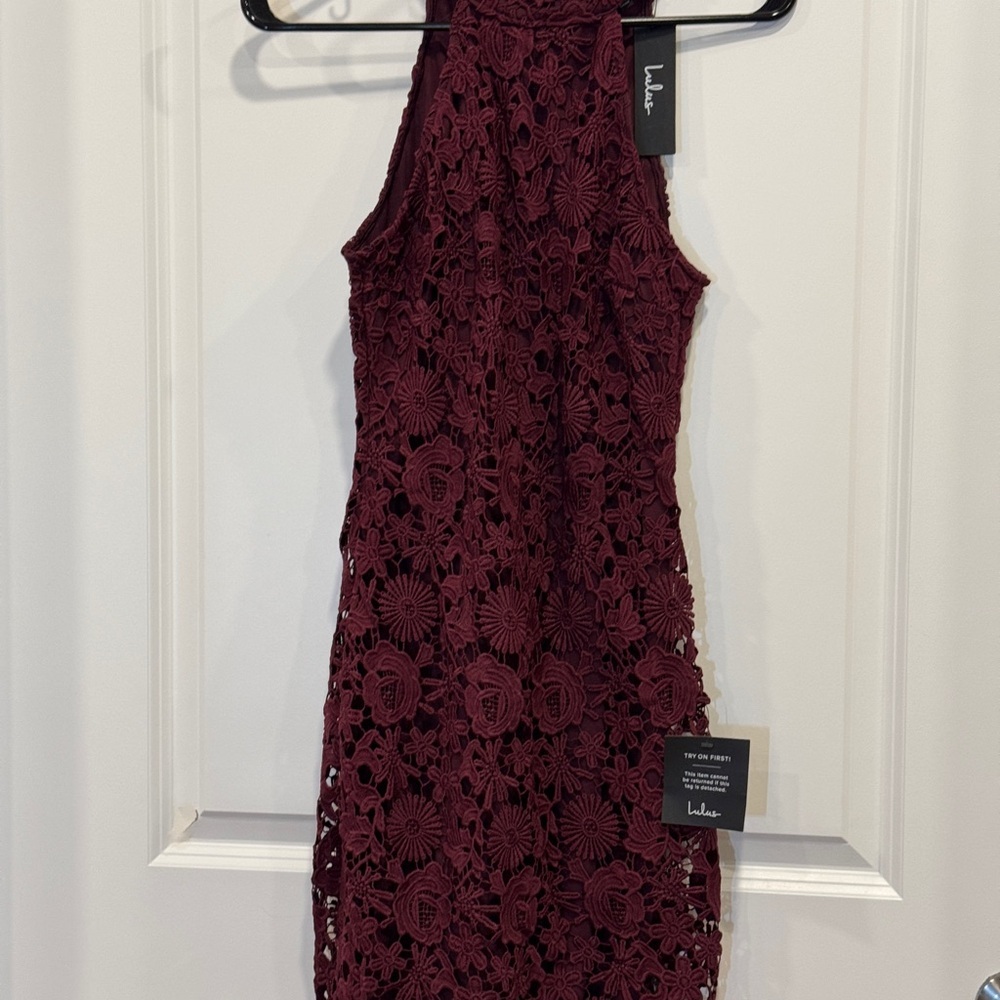 Lulu's Red Halter Bodycon Mini Dress - Picture 6 of 13